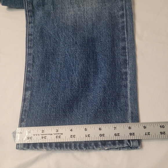 PISTOLA High Rise 27-in light knee distressing, vintage fading slim straight cut - Picture 6 of 11